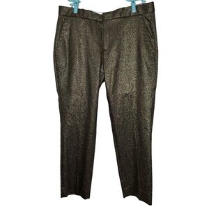 Banana Republic Avery Ankle Pants Gold Sparkle Size 8